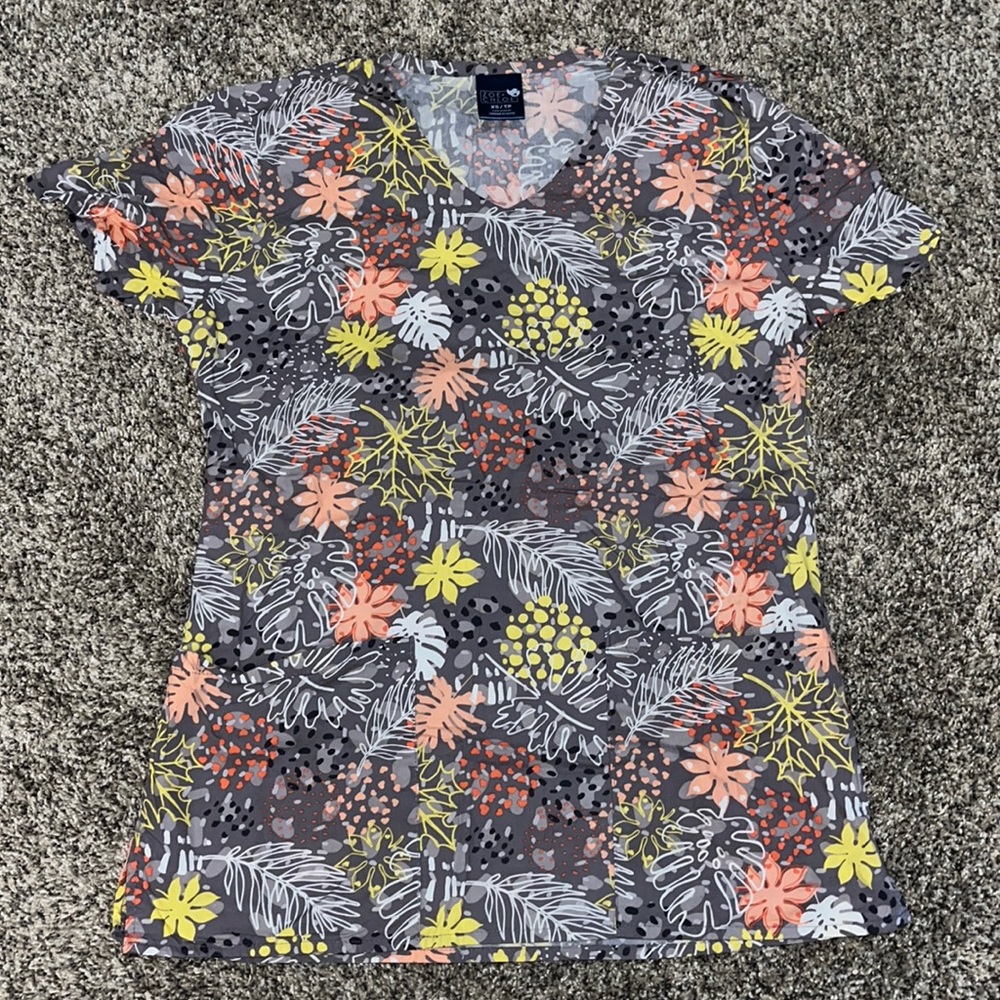 Gently worn scrub top.